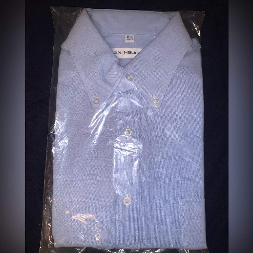 Van Heusen Mens Solid Button Down